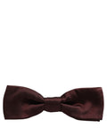 Dolce & Gabbana Men Brown 100% Silk Adjustable Neck Papillon Bow Tie
