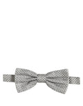 Dolce & Gabbana Men Black Gray Polka Dot Adjustable Neck Papillon Bow Tie