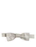 Dolce & Gabbana Men White 100% Silk Adjustable Neck Papillon Bow Tie