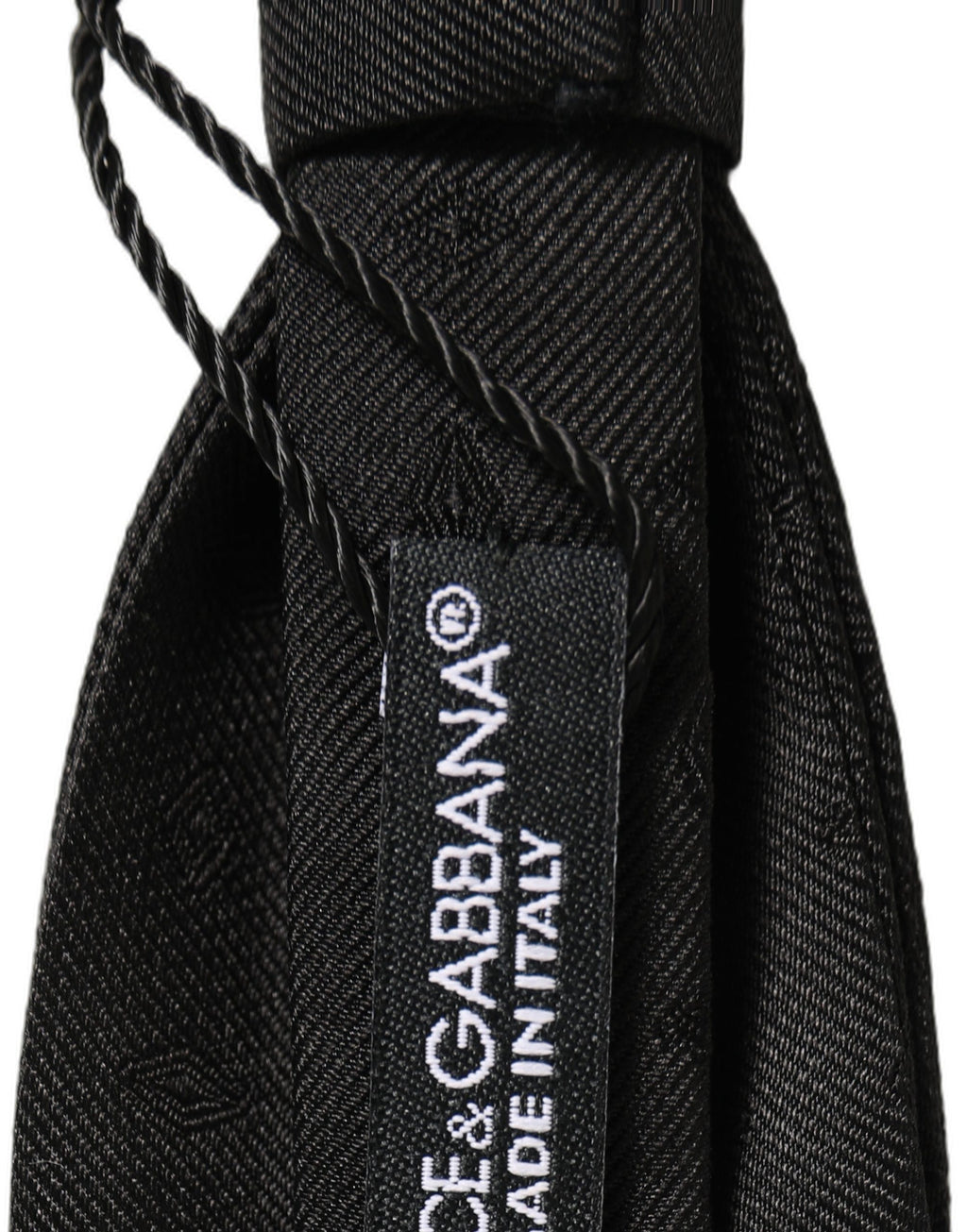 Dolce & Gabbana Men Dark Gray 100% Silk Adjustable Neck Papillon Bow Tie