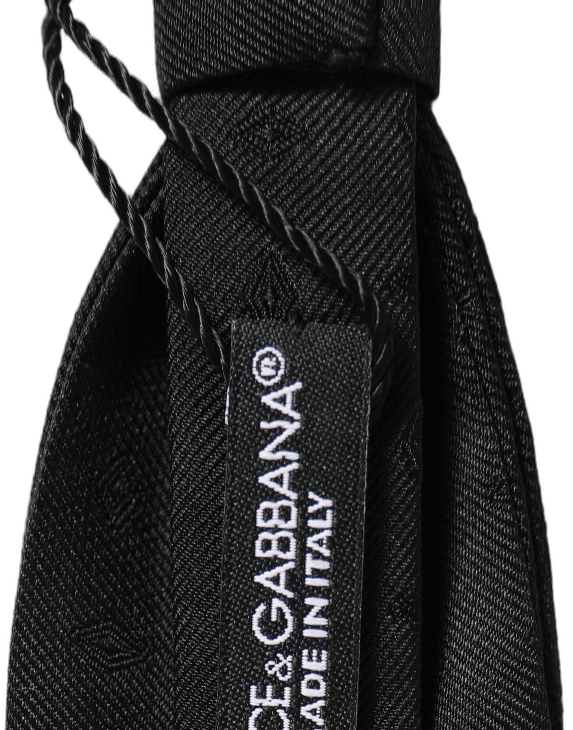Dolce & Gabbana Men Dark Gray 100% Silk Adjustable Neck Papillon Bow Tie