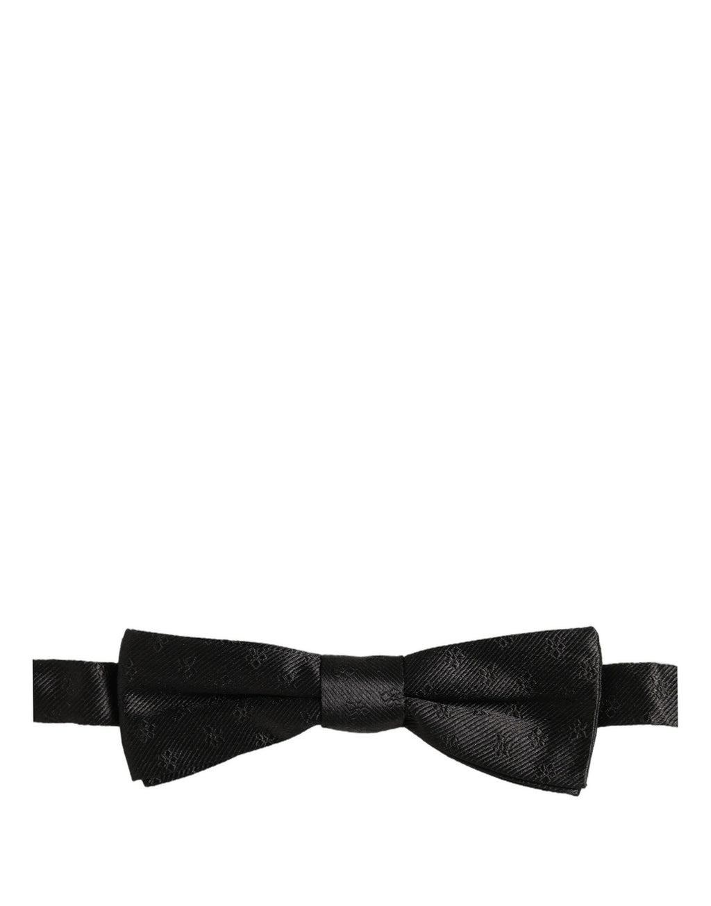 Dolce & Gabbana Men Black Floral Silk Adjustable Neck Papillon Bow Tie