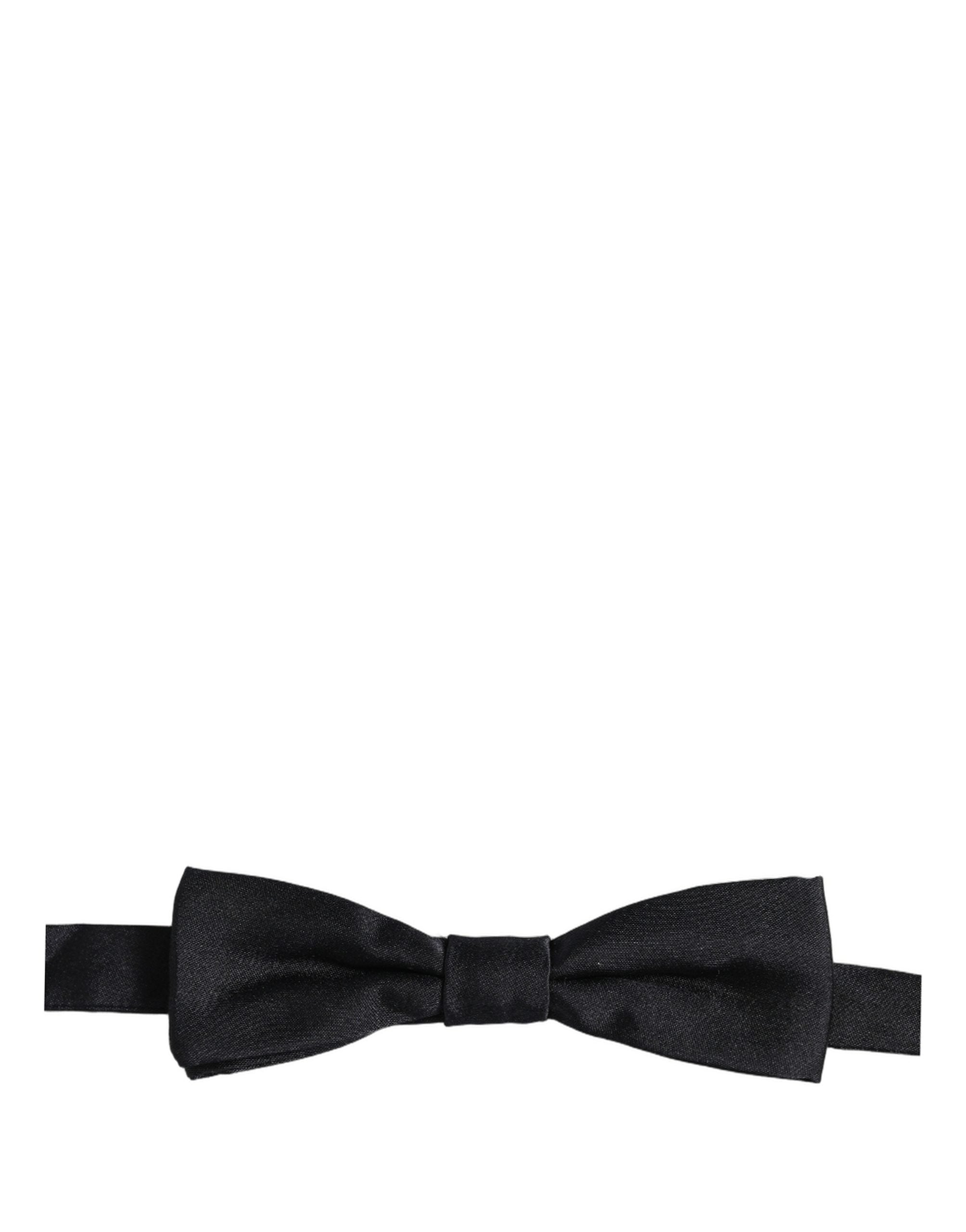 Dolce & Gabbana Men Dark Blue 100% Silk Adjustable Neck Papillon Bow Tie