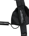 Dolce & Gabbana Men Black 100% Silk Adjustable Neck Papillon Bow Tie