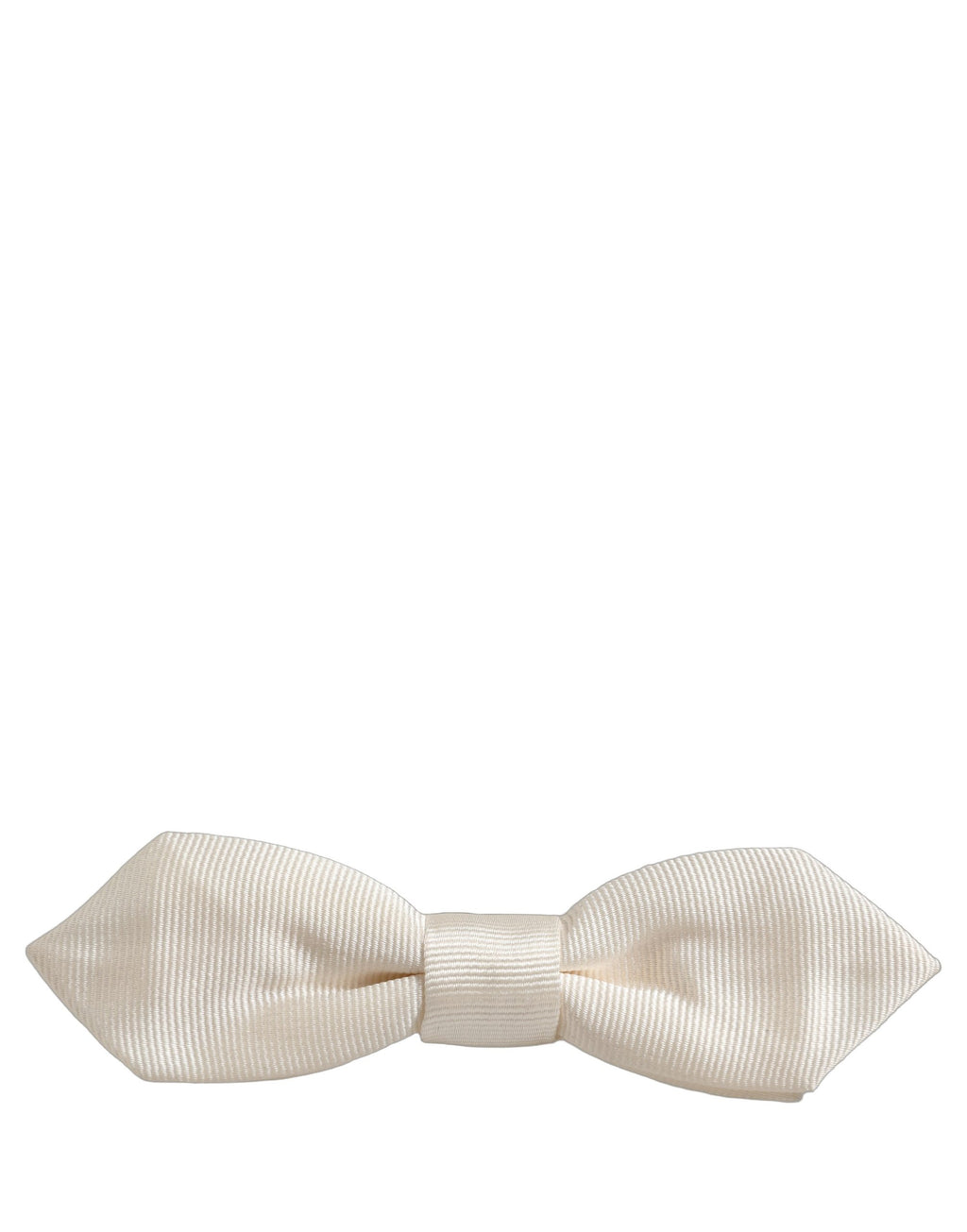 Dolce & Gabbana Men White 100% Silk Adjustable Neck Papillon Bow Tie