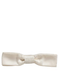Dolce & Gabbana Men White 100% Silk Adjustable Neck Papillon Bow Tie