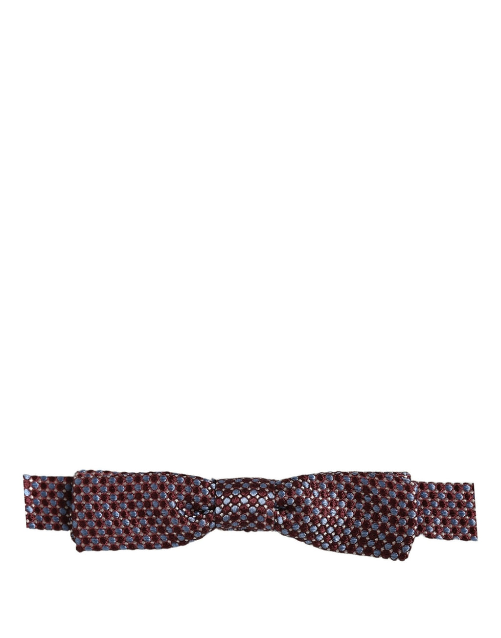 Dolce & Gabbana Blue Burgundy Woven Adjustable Neck Papillon Bow Tie