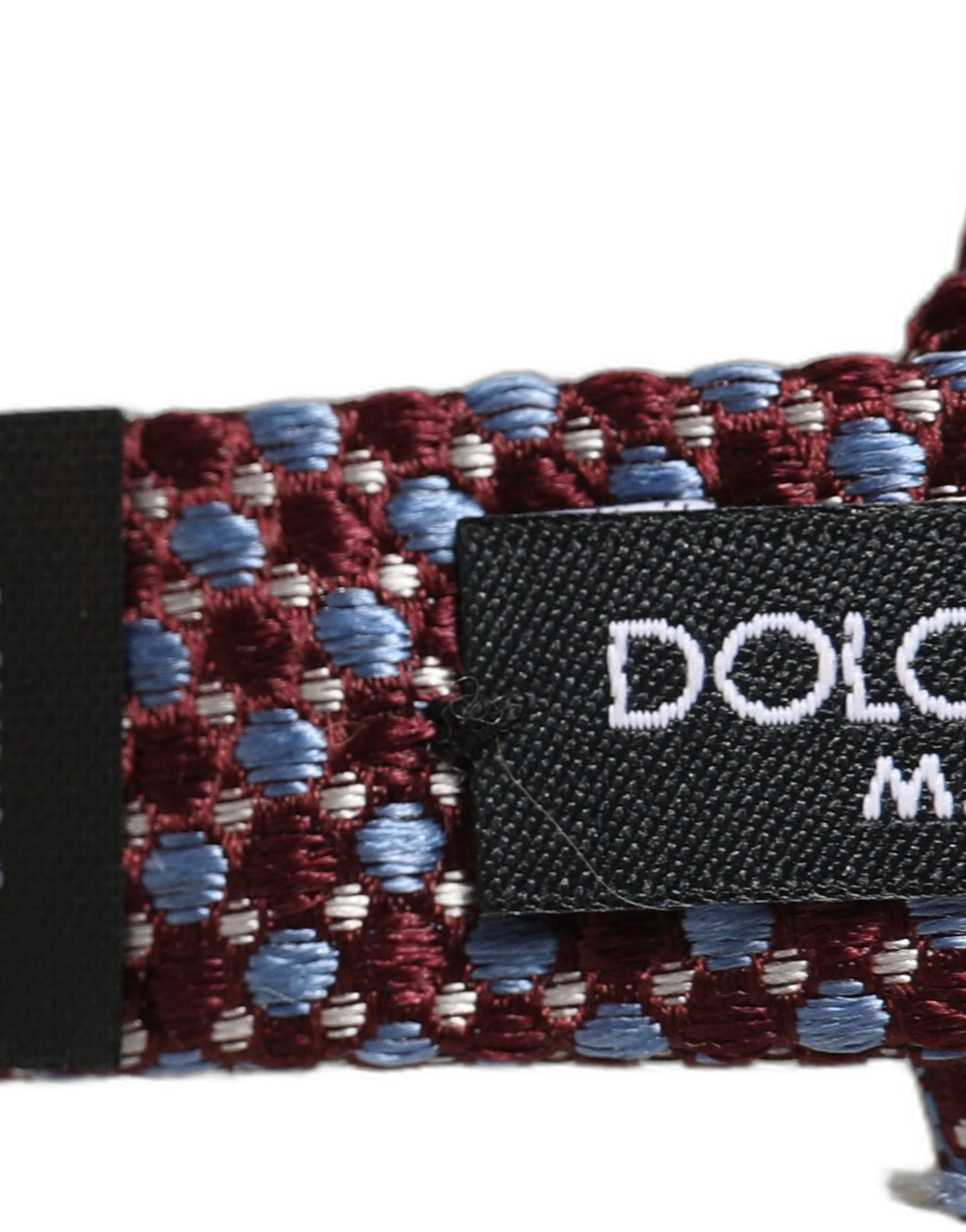Dolce & Gabbana Blue Burgundy Woven Adjustable Neck Papillon Bow Tie