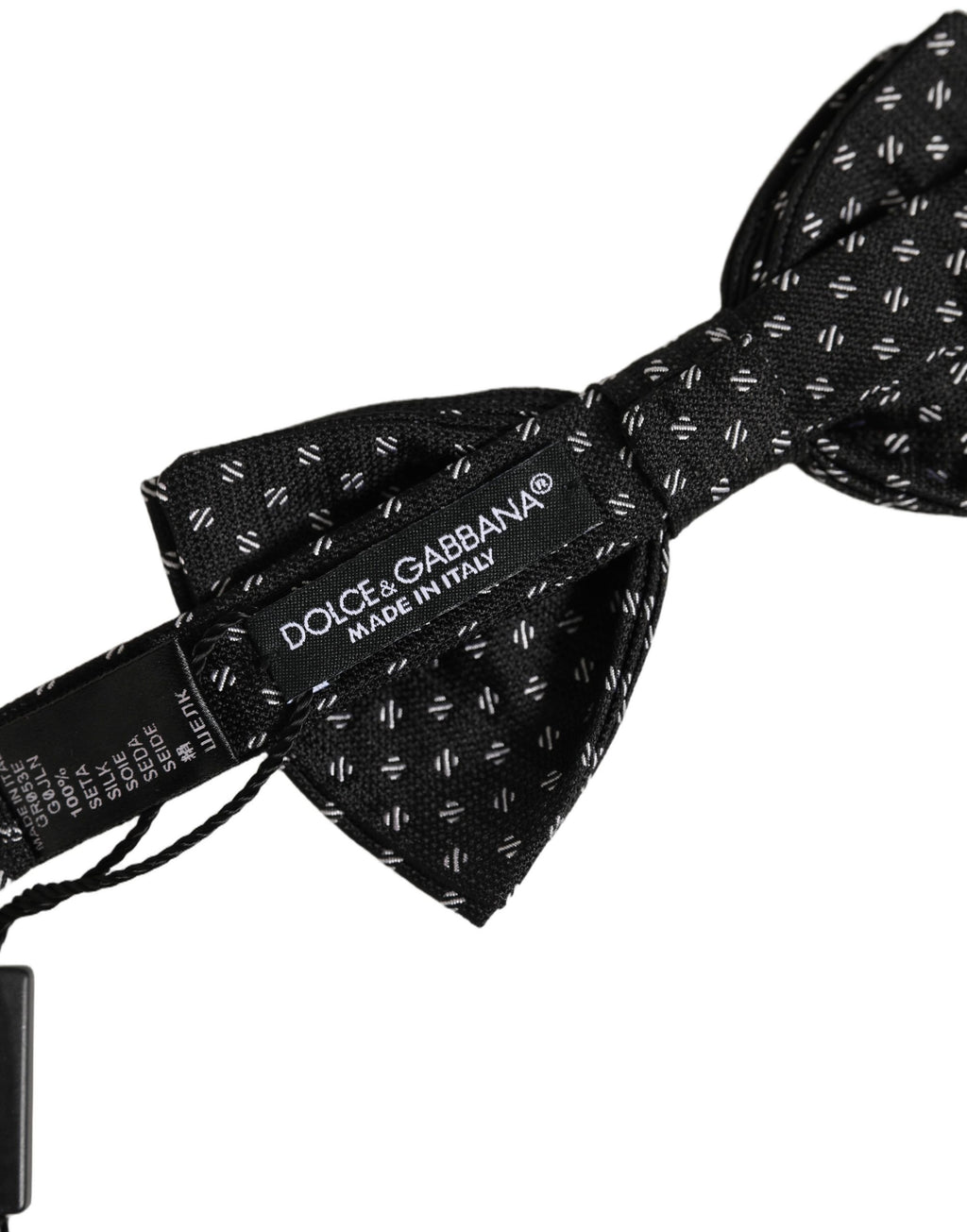 Dolce & Gabbana Men Dark Gray Patterned Adjustable Neck Papillon Bow Tie