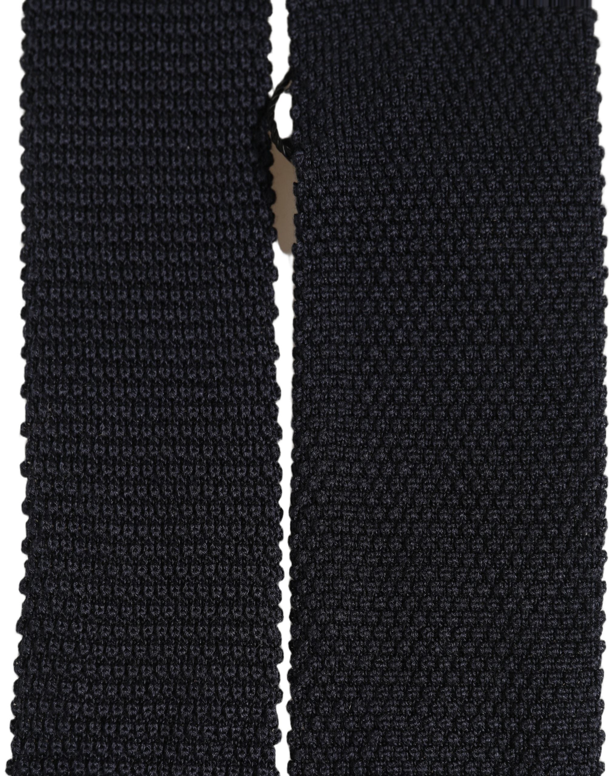 Dolce & Gabbana Men Dark Blue 100% Silk Adjustable Men Tied Necktie Tie