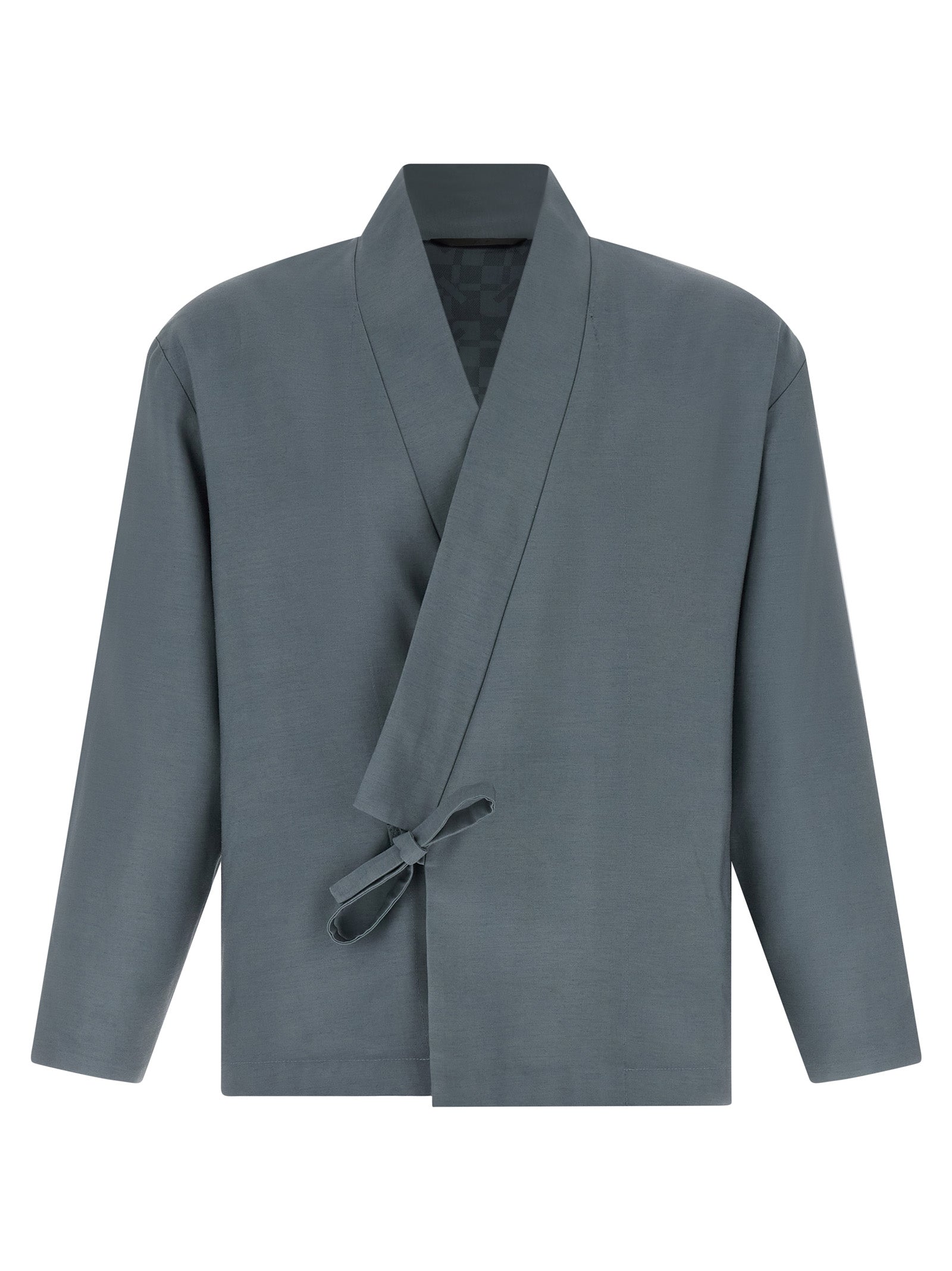 Blazer en laine gris de Kenzo, veste élégante pour homme ou femme, avec coupe moderne et détails sophistiqués.