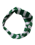 Dolce & Gabbana Green White Stripes Nylon Head Wrap One Size Headband
