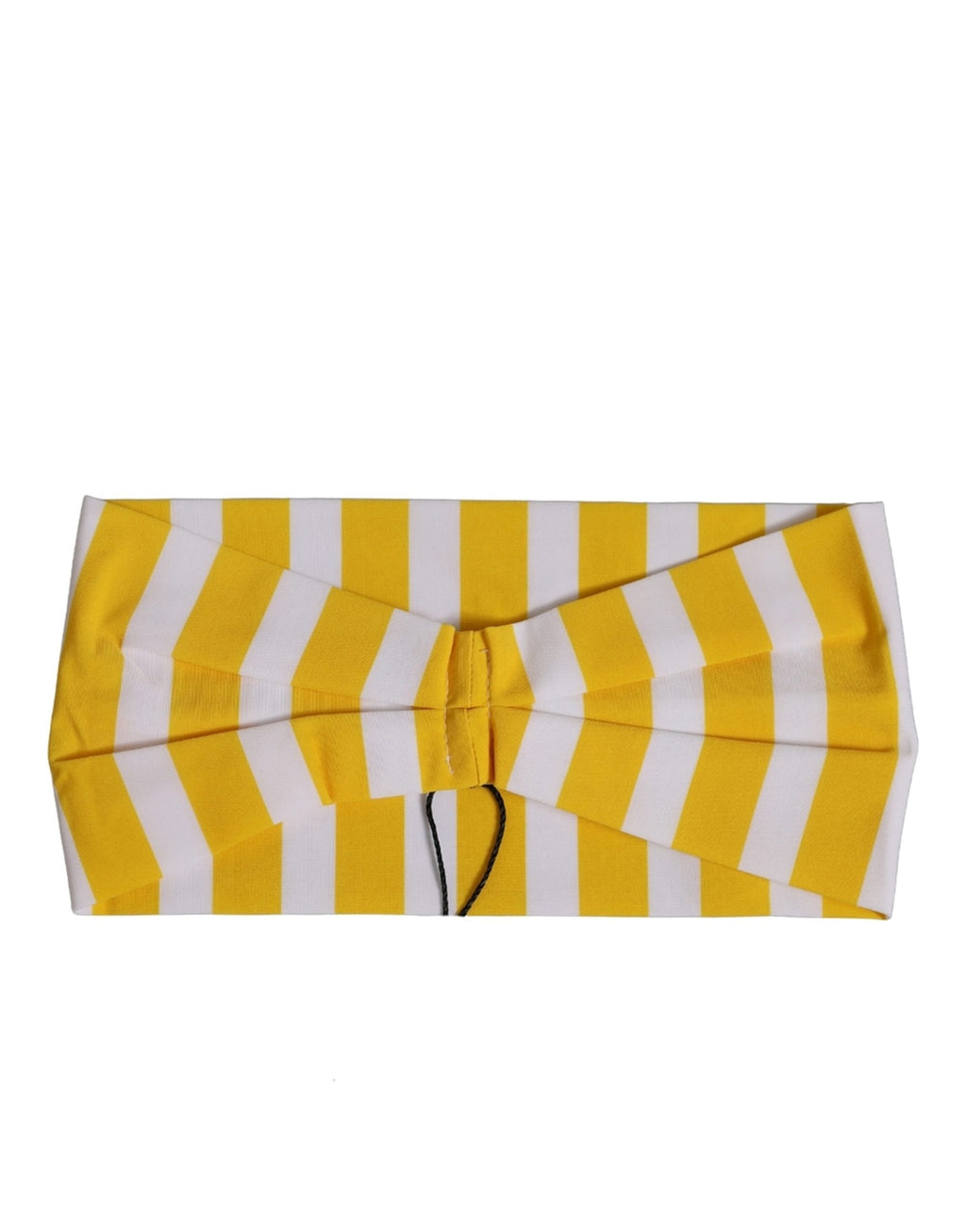 Dolce & Gabbana Yellow White Stripes Nylon Head Wrap One Size Headband