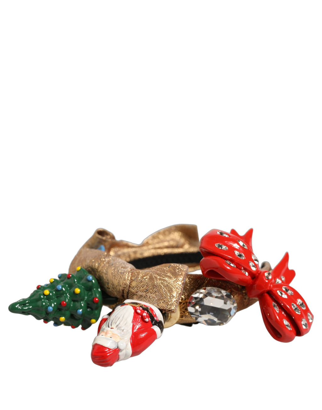 Dolce & Gabbana Multicolor Glittery Christmas Themed Headwear Headband