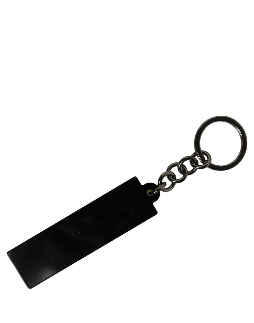 Dolce & Gabbana Neon Green Logo Print Charm Metal Keychain Keyring