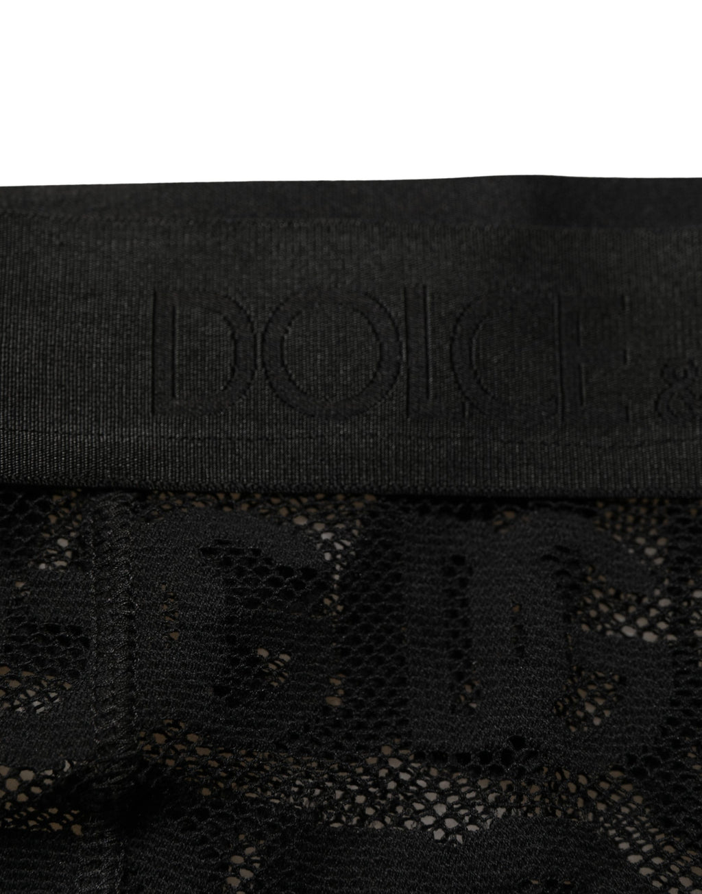 Dolce & Gabbana Schwarze Strumpfhose mit Allover-Logo-Print