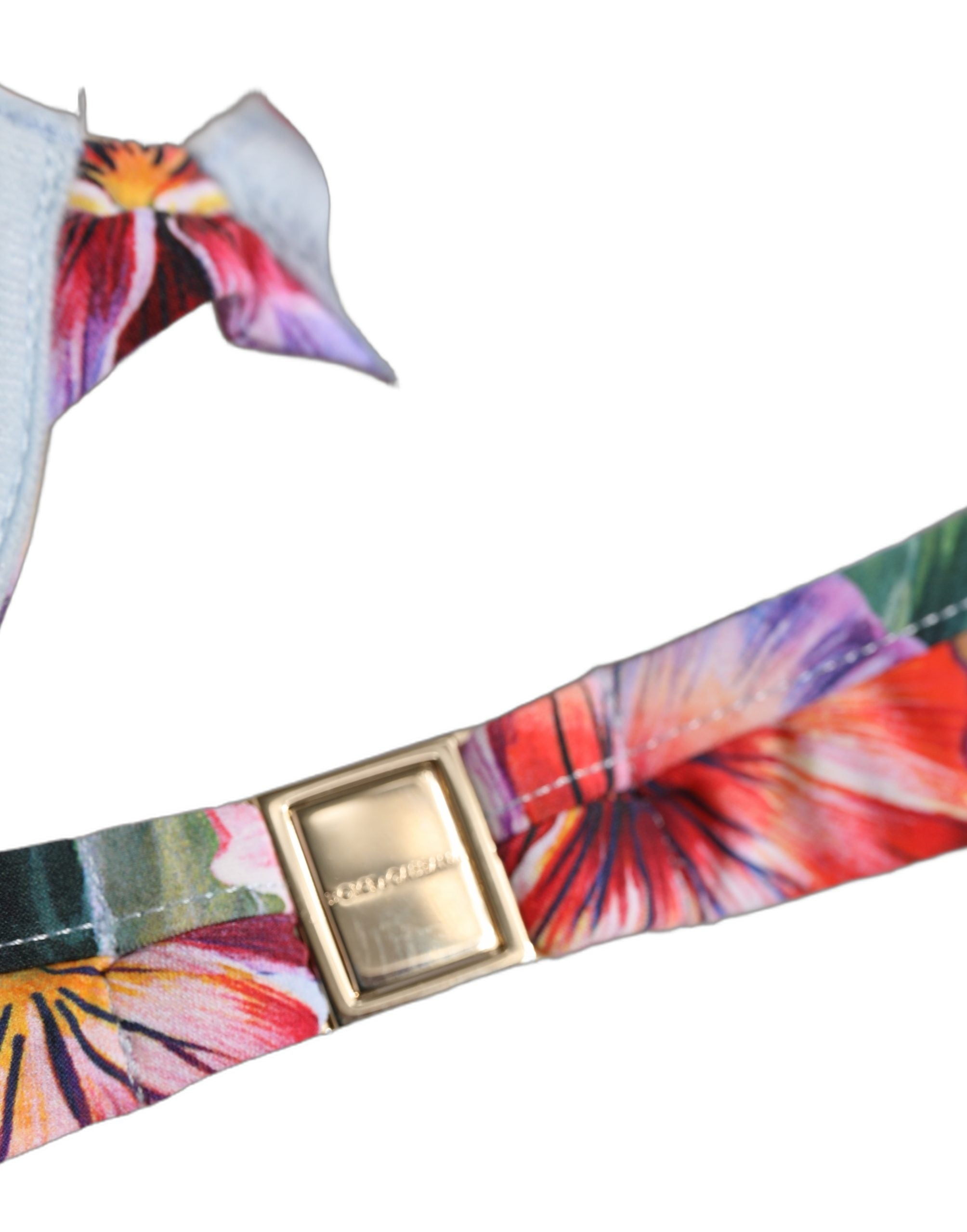 Dolce & Gabbana Top Mehrfarbiger Blumendruck Strandmode Bikini