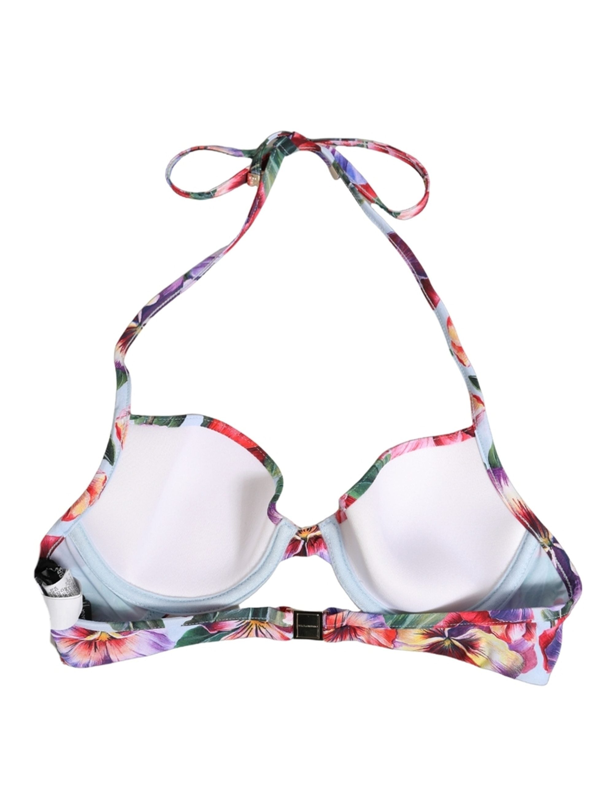 Dolce & Gabbana Top Mehrfarbiger Blumendruck Strandmode Bikini