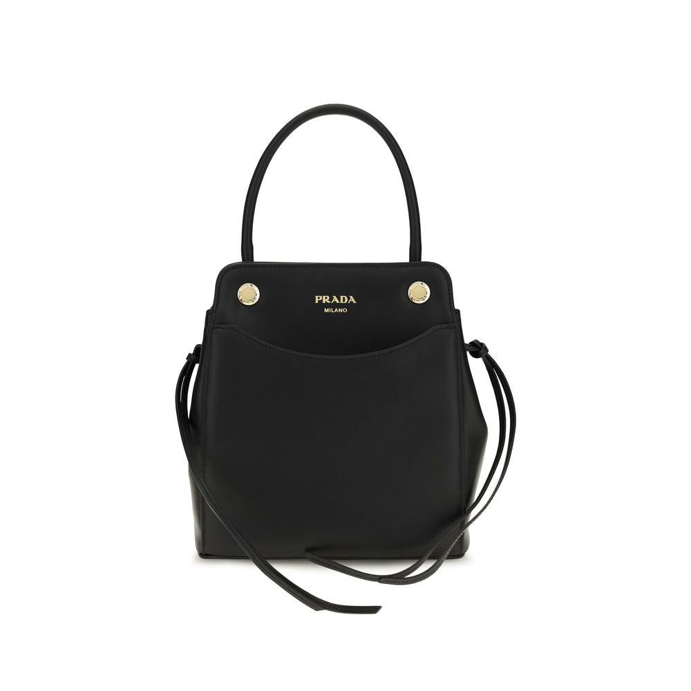 Prada Schultertasche aus schwarzem Kalbsleder Bos Taurus