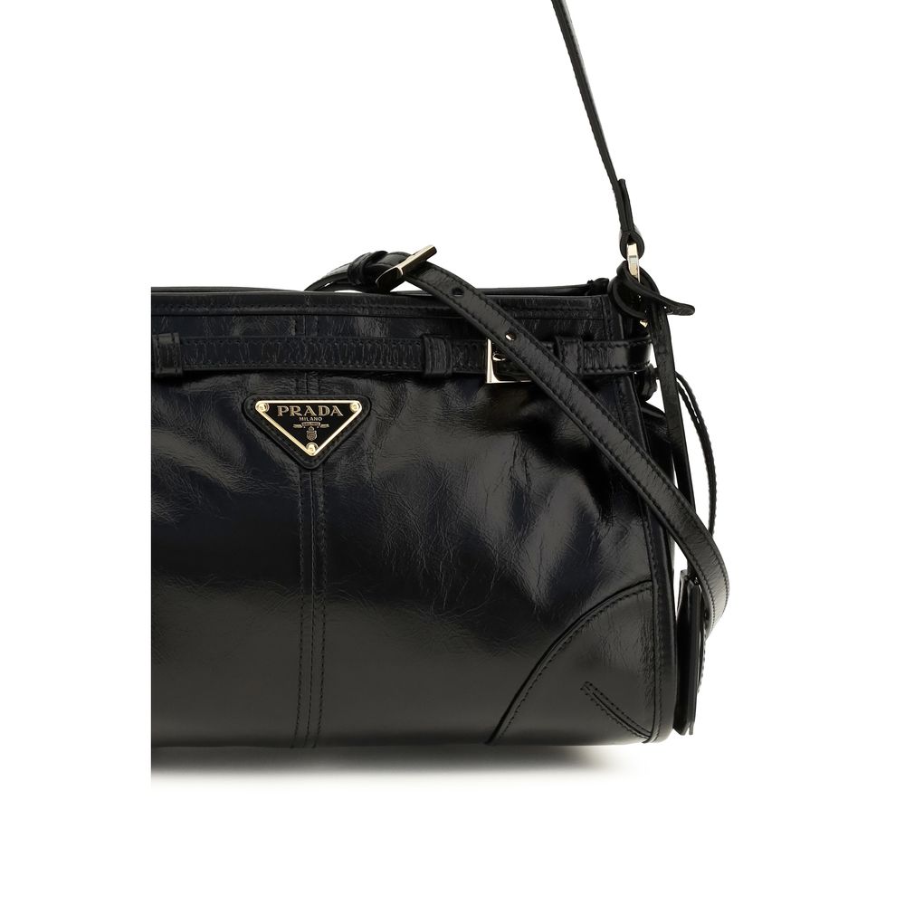 Prada Handtasche aus schwarzem Kalbsleder (Bos Taurus)