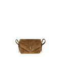 Saint Laurent Schultertasche aus braunem Wildleder
