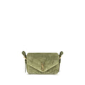 Saint Laurent Bicolor Schultertasche aus Wildleder