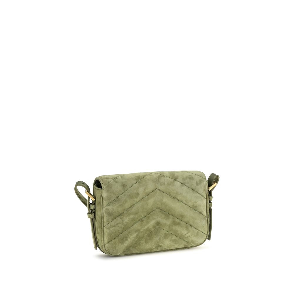 Saint Laurent Bicolor Schultertasche aus Wildleder