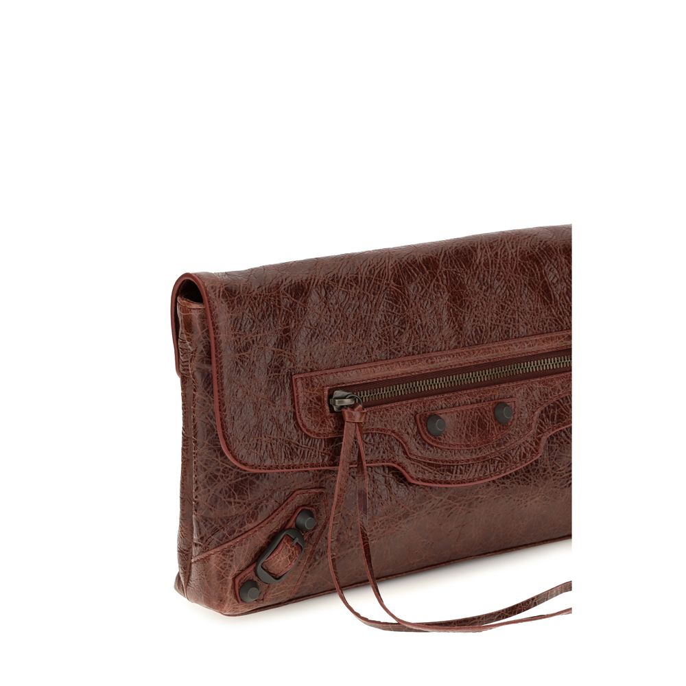 Balenciaga Bordeaux Lamm Ovis Aries Aries Clutch-Tasche
