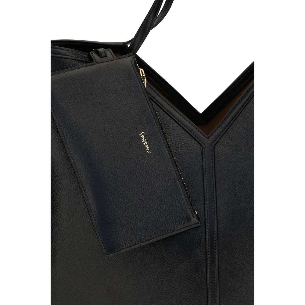 Saint Laurent Schwarze Kalbsleder Bos Taurus Umhängetasche