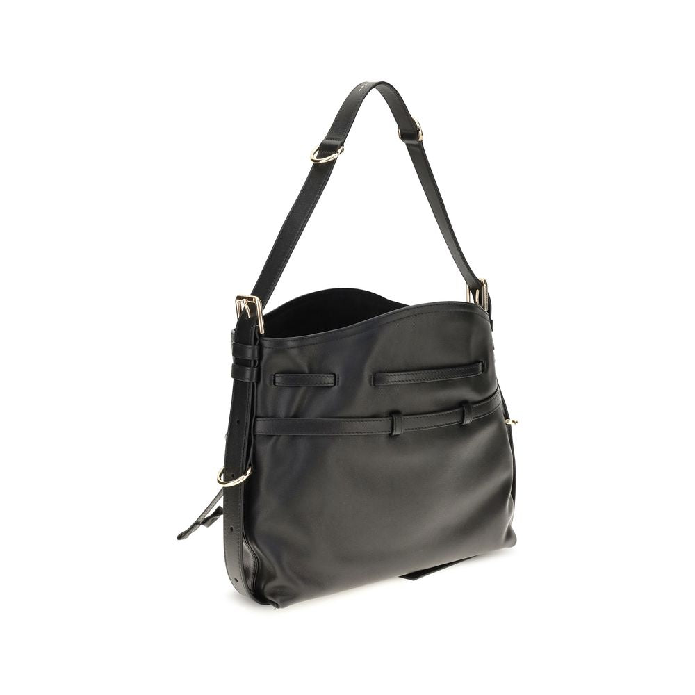 Givenchy Schwarze Kalbsleder Bos Taurus Backet Bag
