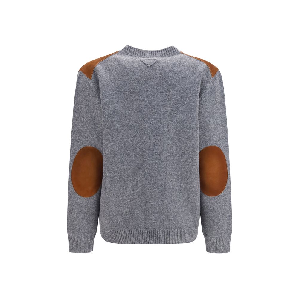 Prada Multicolorfarbener Cardigan aus Wolle mit Widder-Motiv