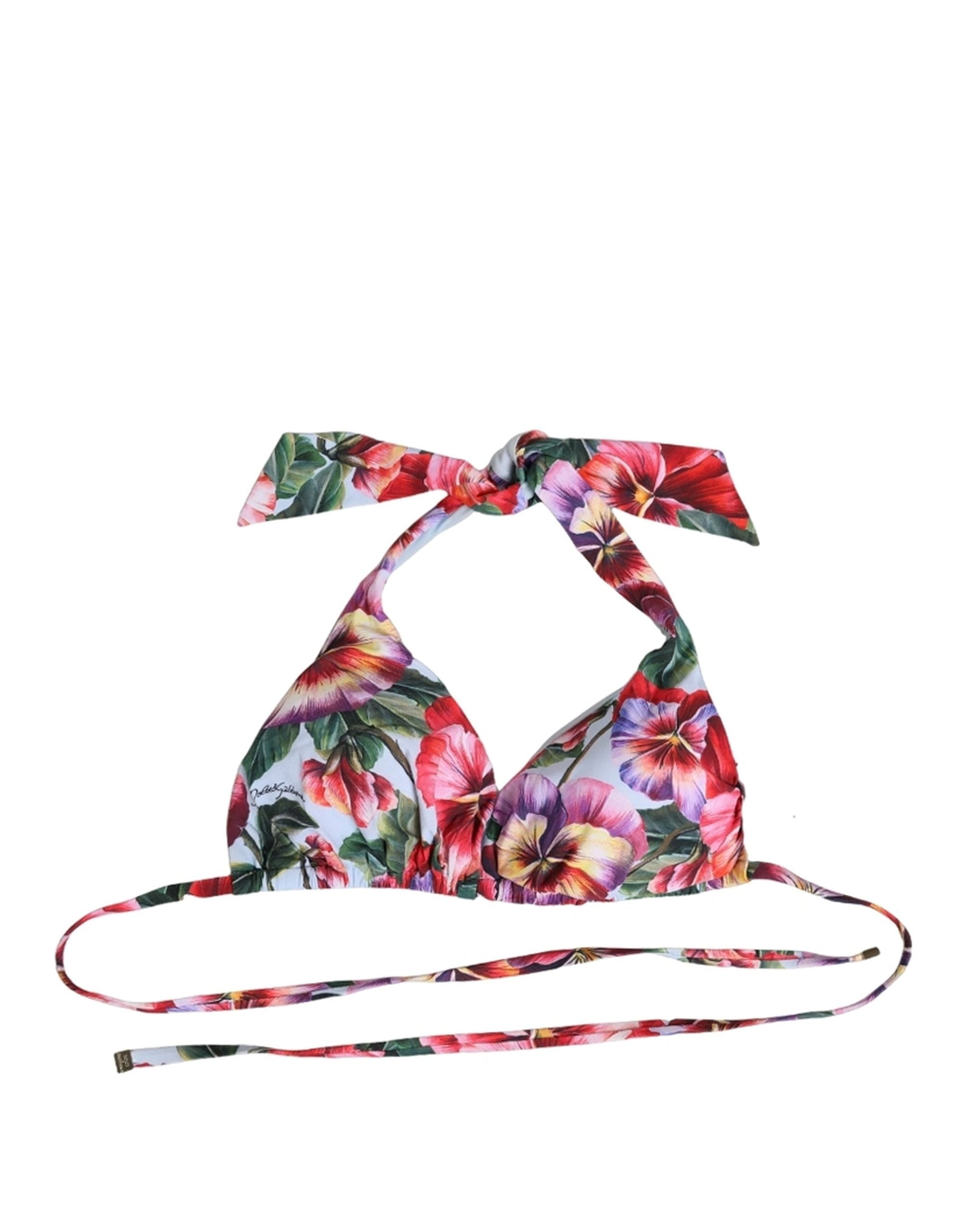 Dolce & Gabbana Bikinioberteil in mehrfarbigem Blumenmuster