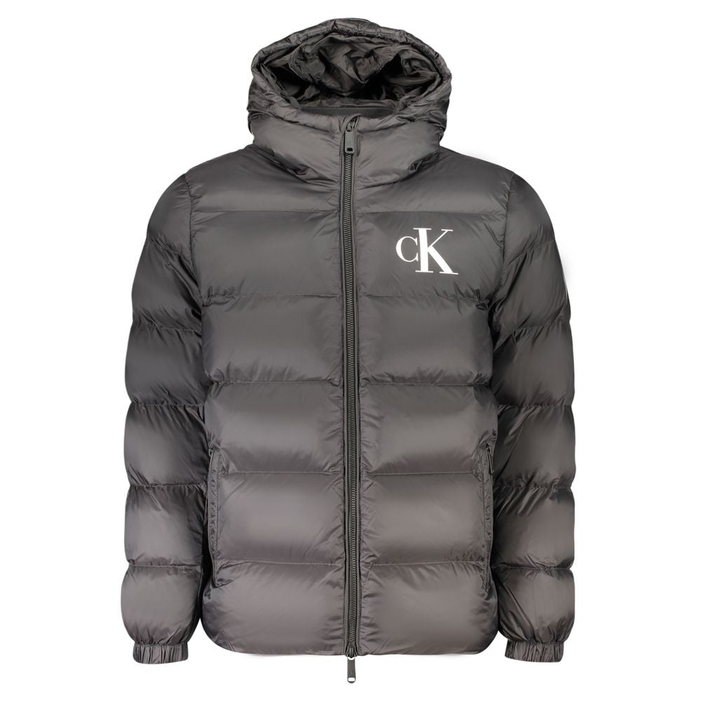 Calvin Klein Schwarze Nylon-Herrenjacke