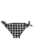 Dolce & Gabbana Schwarz-weiß kariertes Strandmode-Bikiniunterteil