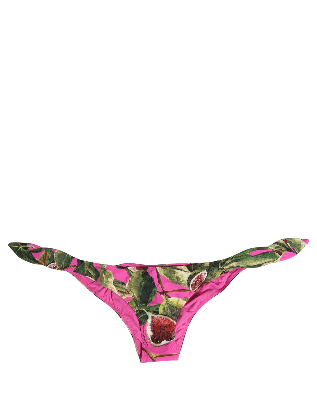 Dolce & Gabbana Fuchsiafarbener Bikiniunterteil mit Feigenprint