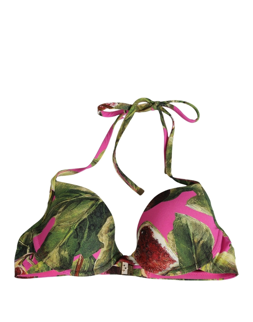 Dolce & Gabbana Fuchsiapinkes Bikini-Oberteil mit Feigen-Print