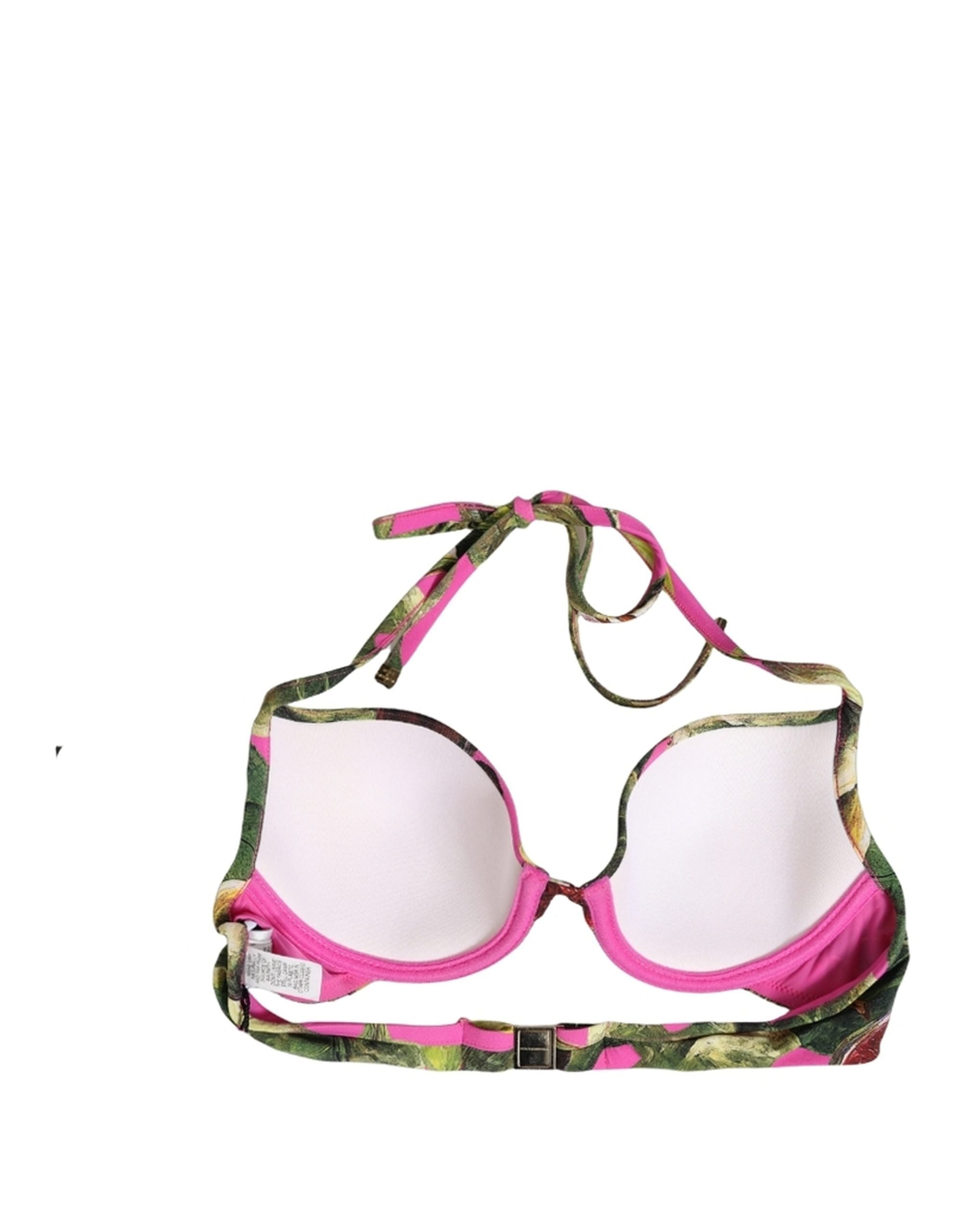 Dolce & Gabbana Fuchsiapinkes Bikini-Oberteil mit Feigen-Print