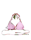 Dolce & Gabbana Pinkes Triangle-Bikinioberteil mit Blumenprint