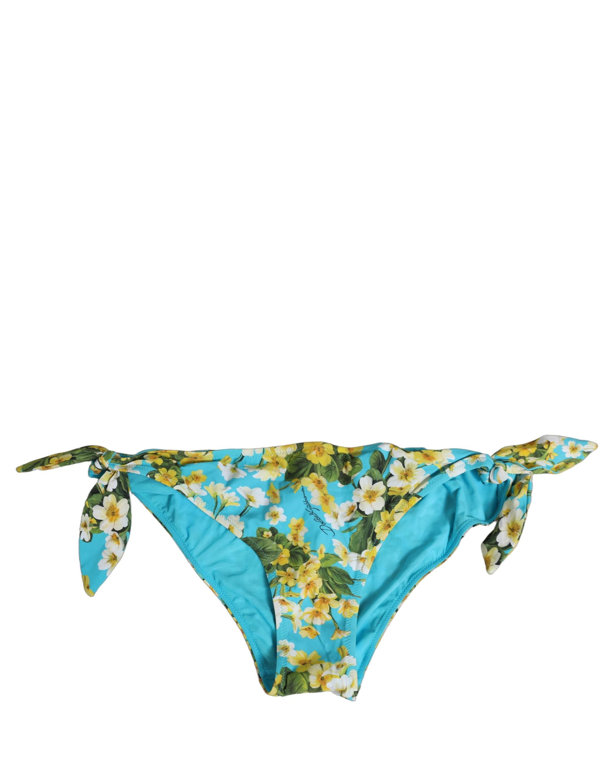 Dolce & Gabbana Badehose mit blauem Blumenmuster aus Nylon