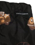 Dolce & Gabbana Badehose mit schwarzem Auto-Print
