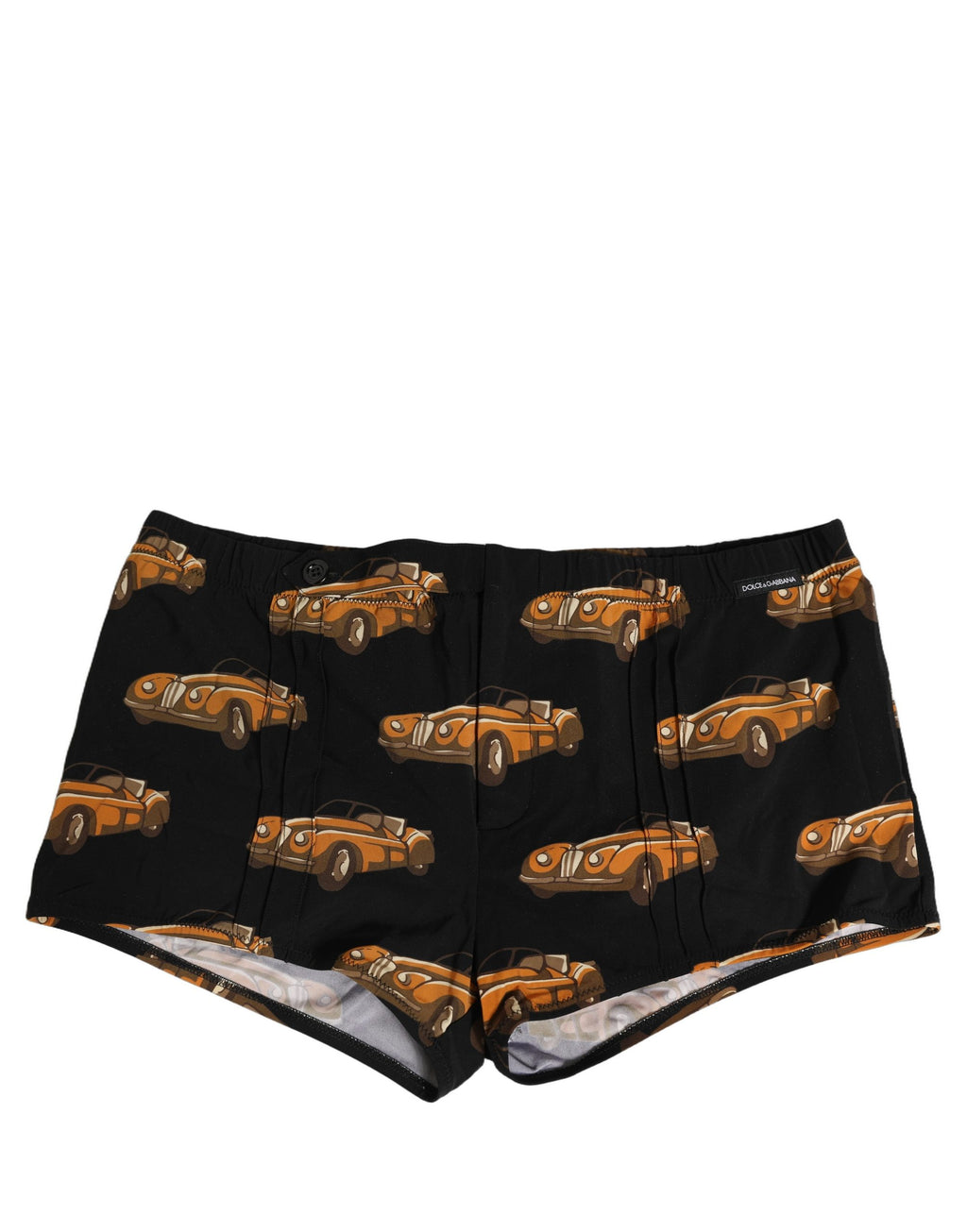 Dolce & Gabbana Badehose mit schwarzem Auto-Print