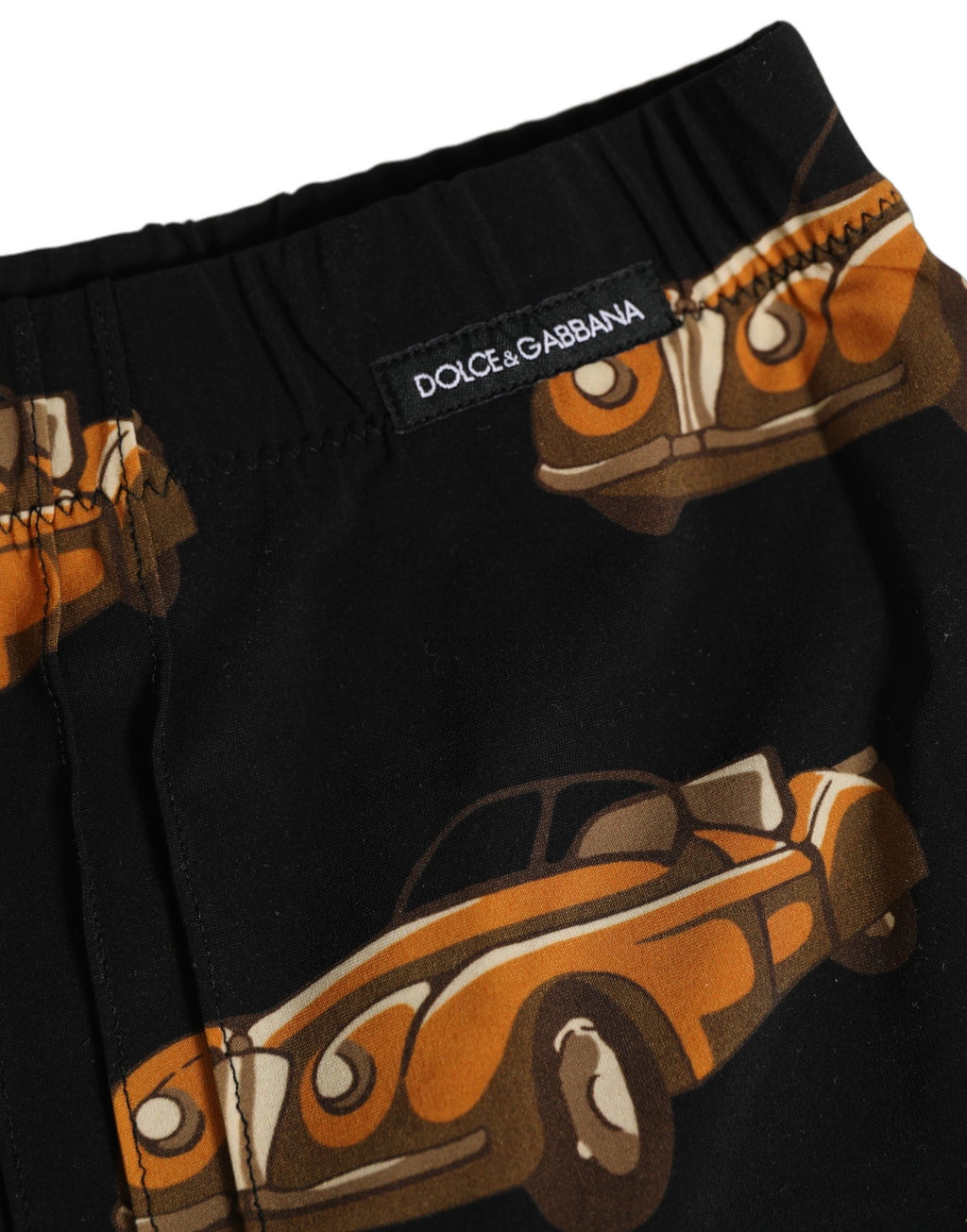 Dolce & Gabbana Badehose mit schwarzem Auto-Print