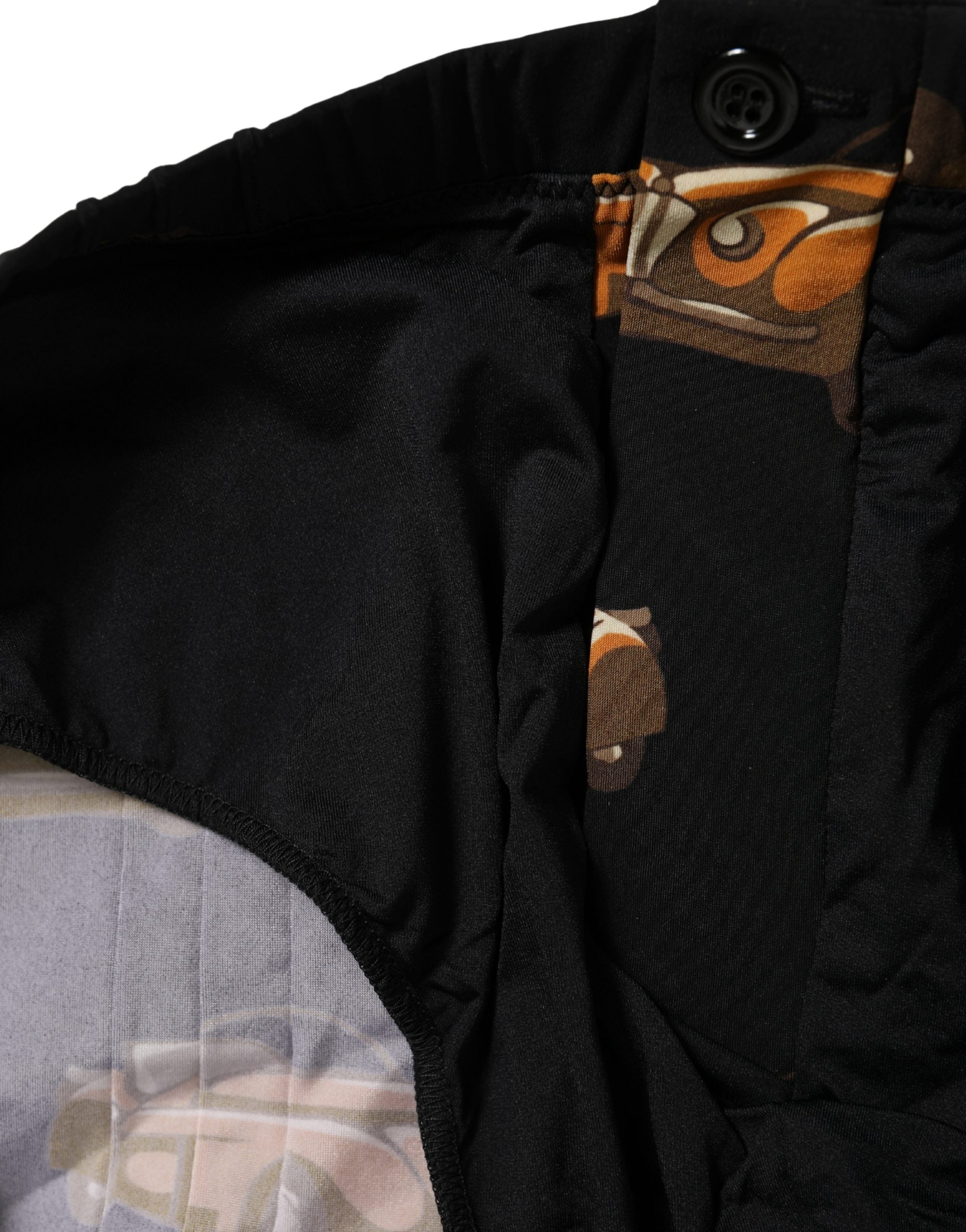 Dolce & Gabbana Badehose mit schwarzem Auto-Print