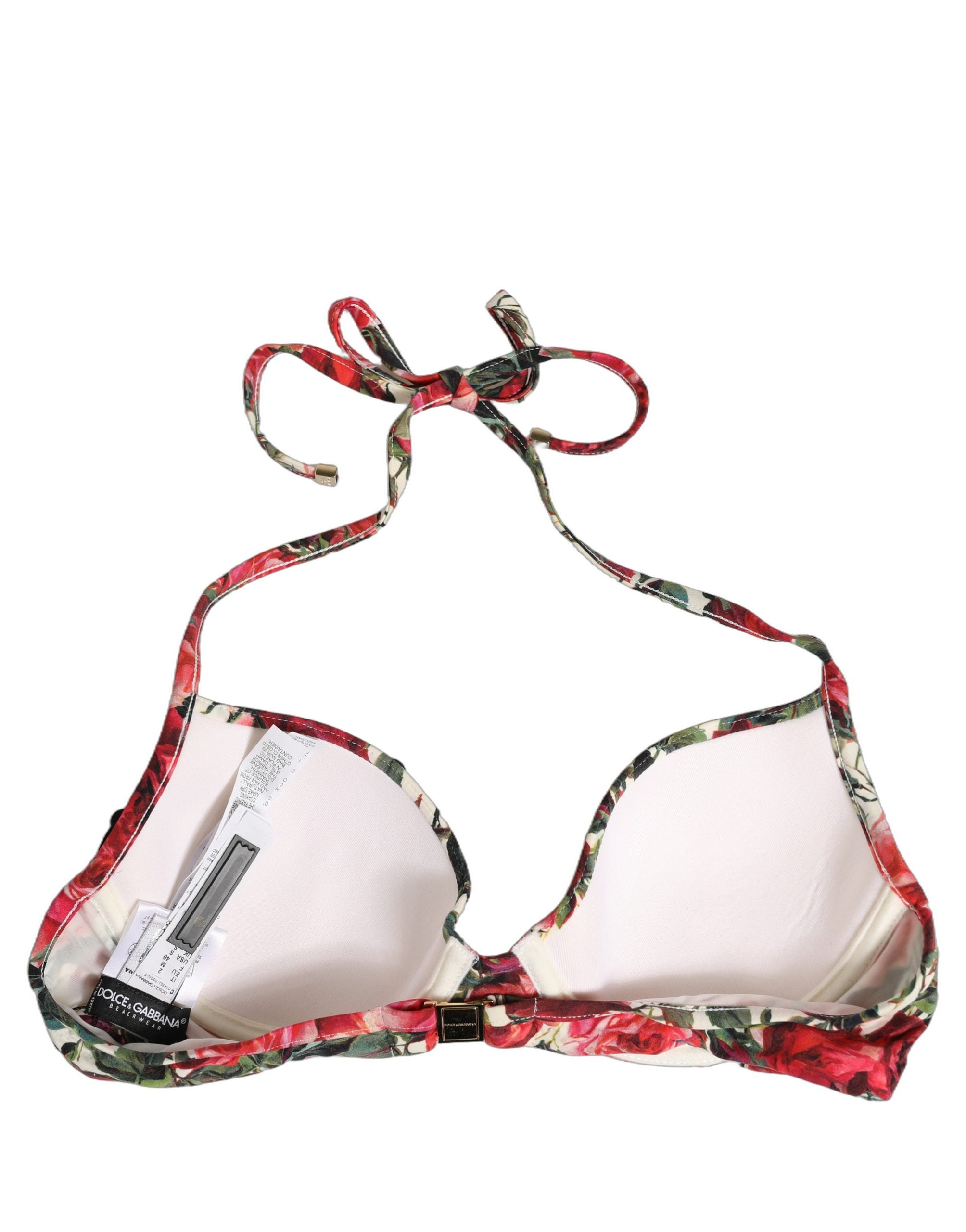 Dolce & Gabbana Bikinioberteil mit mehrfarbigem Blumendruck