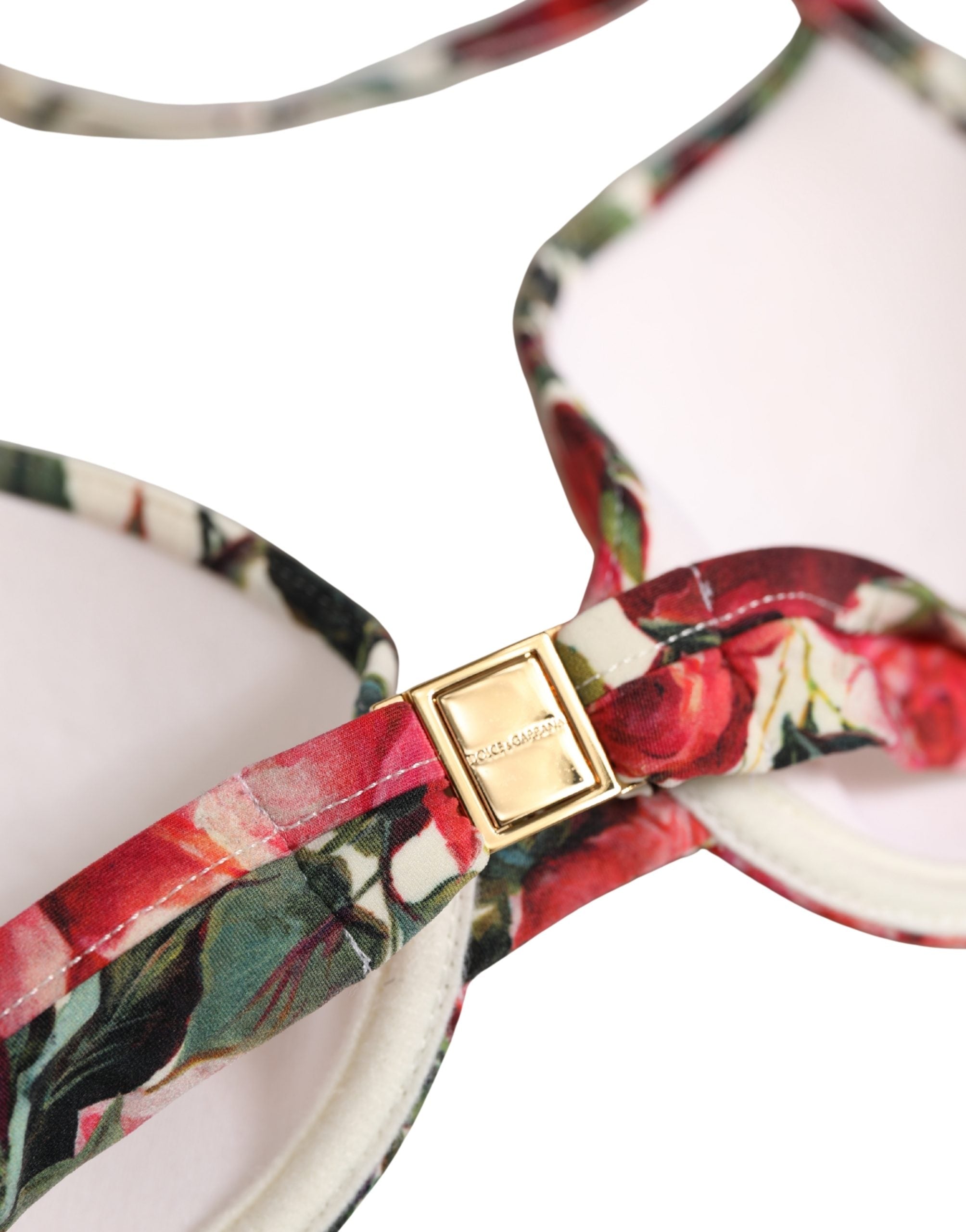 Dolce & Gabbana Bikinioberteil mit mehrfarbigem Blumendruck