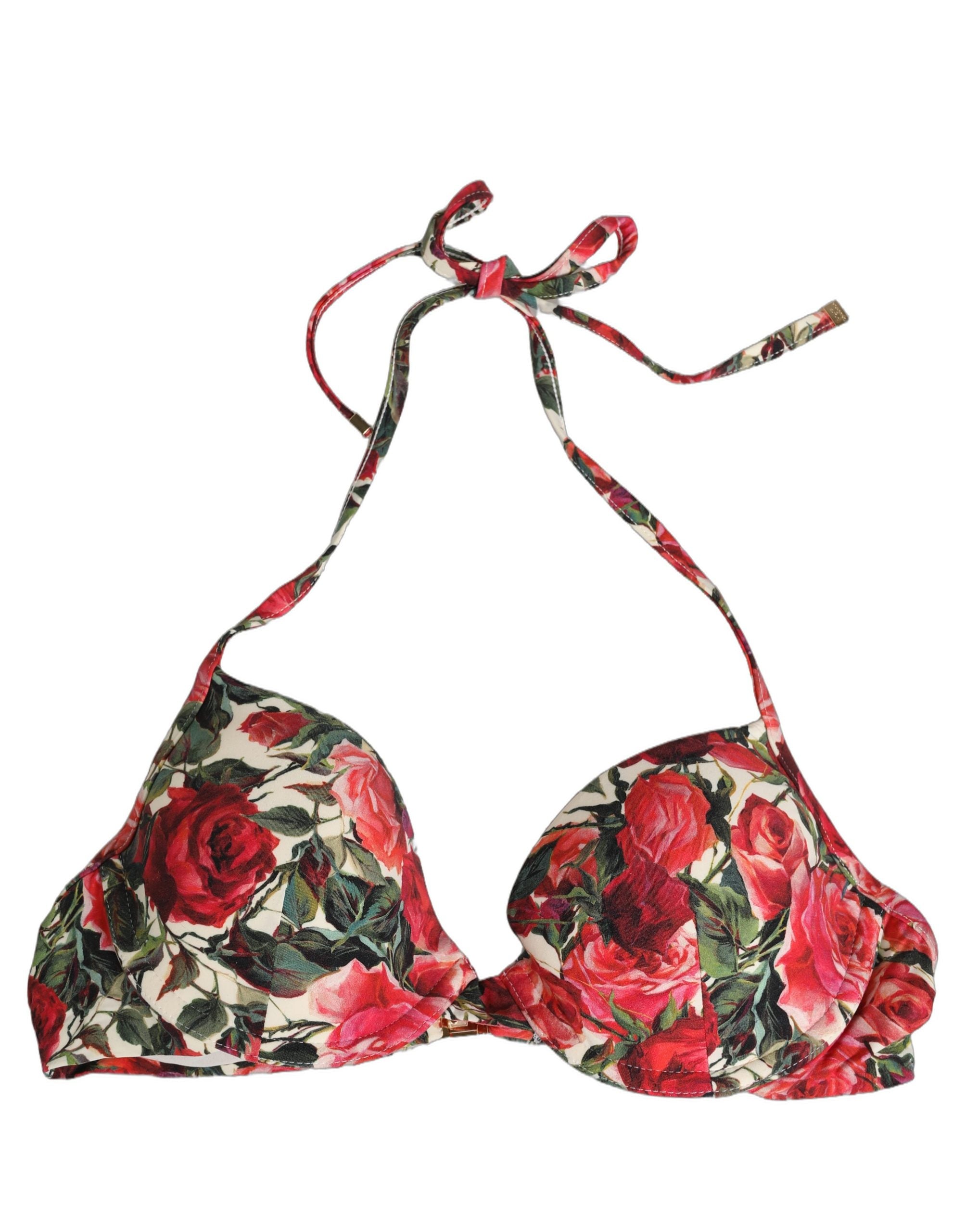 Dolce & Gabbana Bikinioberteil mit mehrfarbigem Blumendruck