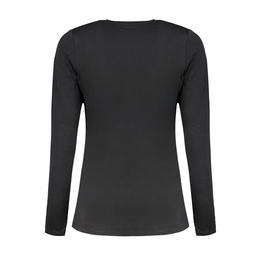 T-shirt noire en coton pour femmes de la marque Pepe Jeans, coupe classique et détail simple.