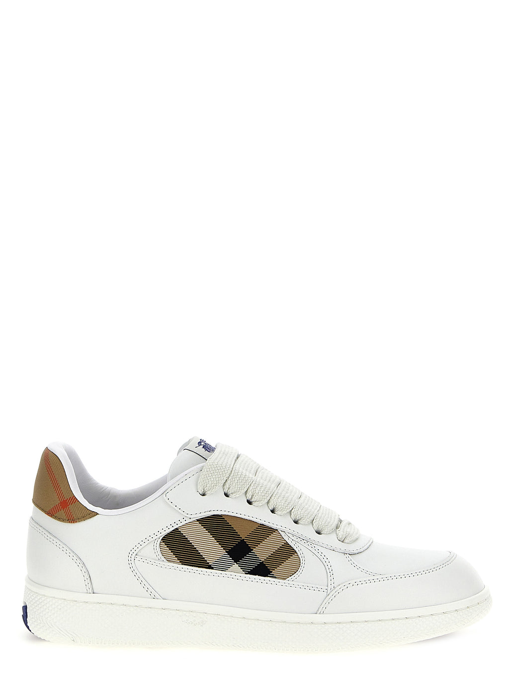 Burberry Beige Leder-Low-Top-Sneakers