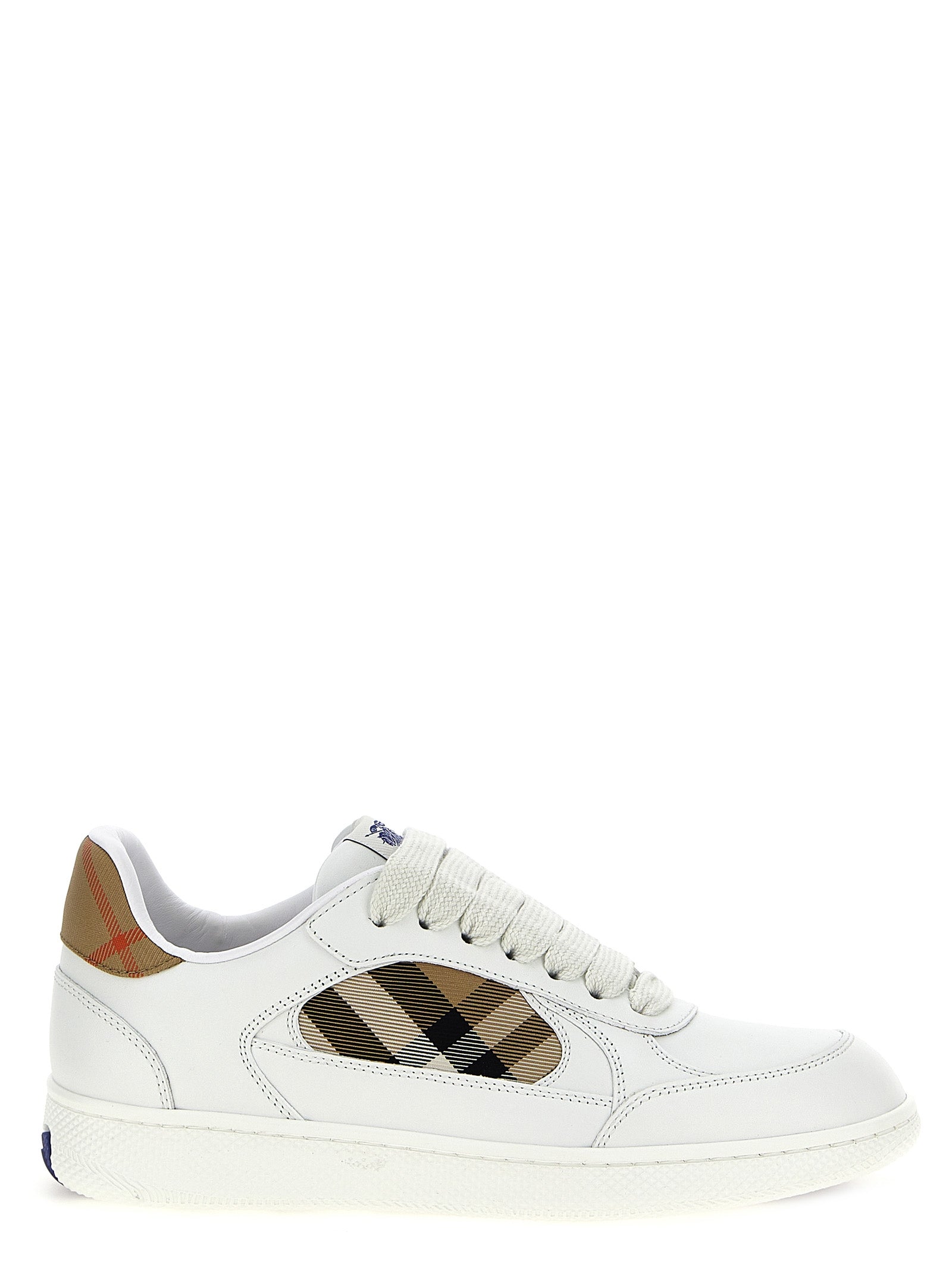 Burberry Beige Leder-Low-Top-Sneakers