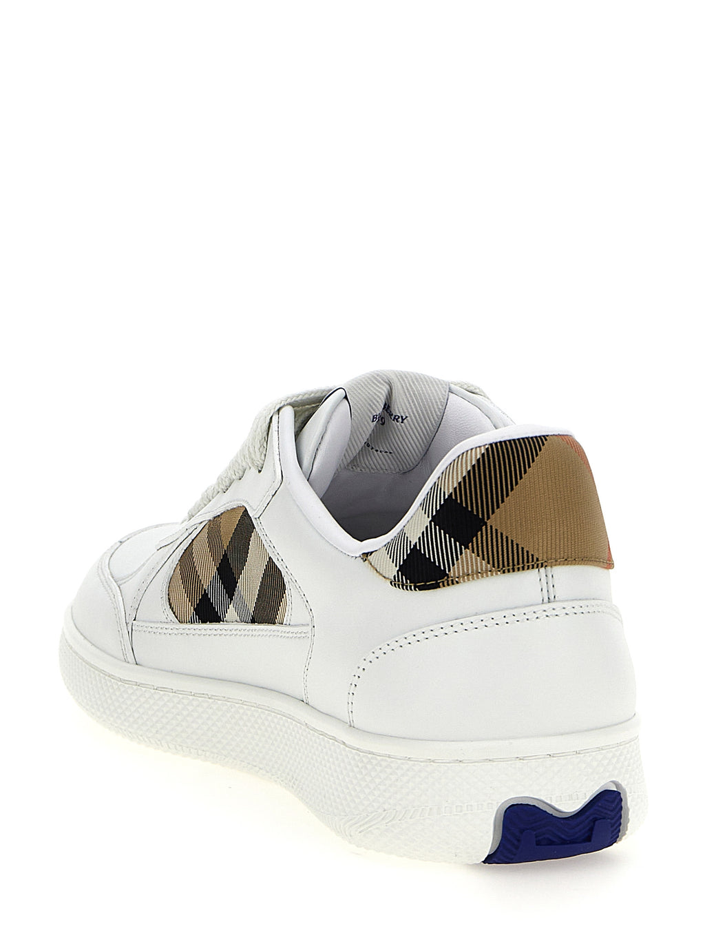 Burberry Beige Leder-Low-Top-Sneakers